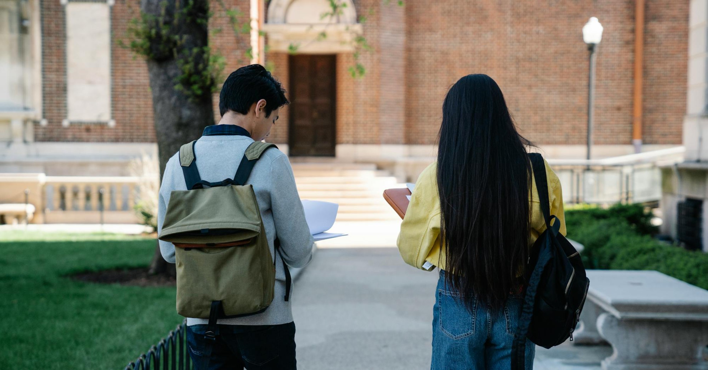 Students headed to class
